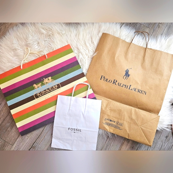 Coach Other - Coach, Polo RL & Fossil paper bags bundle!!!